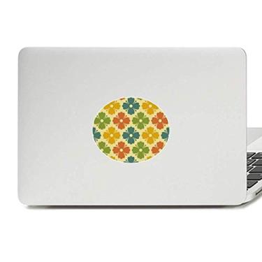Imagem de Adesivo de vinil com estampa de flores e pétalas de grama com emblema de vinil para laptop e notebook