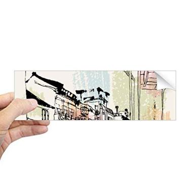 Imagem de DIYthinker Little Inns in Lijiang of China adesivo retangular para-choque, notebook, janela decalque
