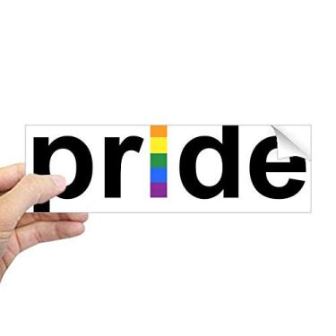 Imagem de DIYthinker LGBT Adesivo de para-choque retangular, transgênero, lésbica, arco-íris, gay, arco-íris, decalque de janela