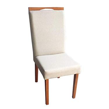 Imagem de Cadeira de JANTAR estofada 1163 tecido linho cru - Poltronas do Sul