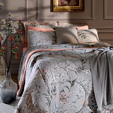 Imagem de Jogo de Cama Solteiro 3 Peças Estampado em Malha 100% Algodão Vivaldi Giverny Floral