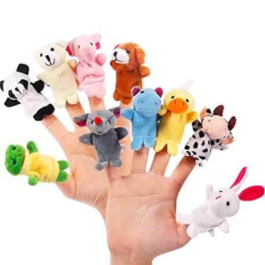 Imagem de Kedejin 10 pe?as de adoráveis fantoches de animais de estima??o fofos, brinquedos de boneca, mini dedo de m?o, brinquedo de pelúcia para meninos e meninas