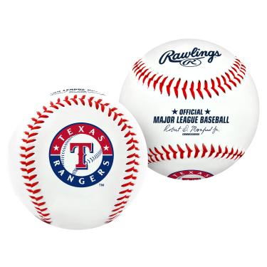 Imagem de Rawlings, Bola de Beisebol, Logotipo do time Texas Rangers MLB Baseball, Branco, Official