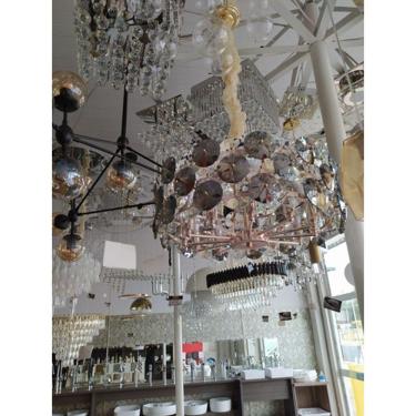 Imagem de Lustre Pendente Moderno Rose Gold Com Cristais