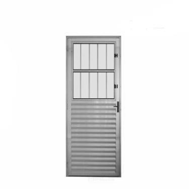 Imagem de Porta Postigo Aluminio Brilhante 2.10 X 0.80 Lado Esquerdo - Hale