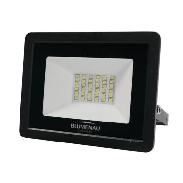 Imagem de Refletor Blumenau de Led Slim 30W Preto Bivolt 6500K Luz Fria