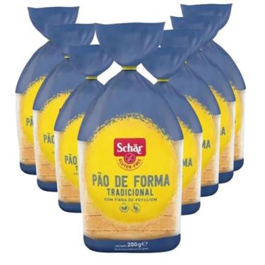 Imagem de Pão de Forma Sem Glúten Tradicional Schar 200g - 8 pacotes