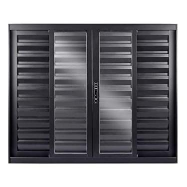 Imagem de Janela de Alumínio Veneziana de Correr 120x150x10cm 6 Folhas Vidro Liso Topsul Esquadrisul