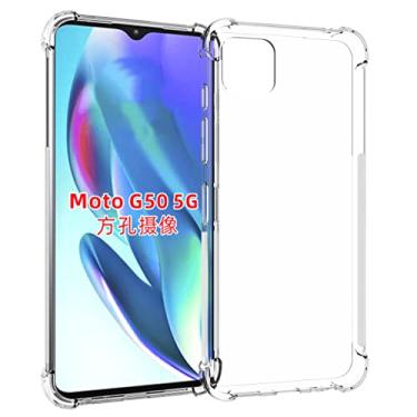 Imagem de USTIYA Capa para Motorola MOTO G50 5G Uso Resistente, Bumper Absorção Choques em TPU Transparente Protector Câmera Espessamento nas Quatro Pontas da Carcasa