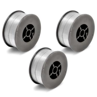 Imagem de Kit - 3 Arame Para Solda Mig Revestido Uso Sem Gás 0,8mm E71t-sg - Rolo 1kg - Galzer