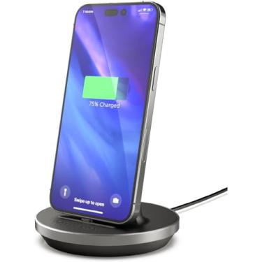 Imagem de Suporte para celular Encased iPhone Webcam – Apple MFi certificado, base de mesa Lightning ajustável (carregamento + sincronização compatível) para iPhone 7/8 Plus X XR XS Max, iPhone 11 Pro/Max (alumínio/preto)