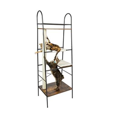 Imagem de PetFusion VersiCLimb Cat Climber | Móveis multiuso para animais de estimação com poste alto arranhador e rede | arranhador de gatos em vários níveis, ótimo para armazenamento de animais de estimação