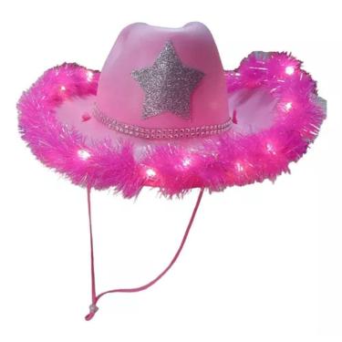Imagem de Chapéu Festa Ana Castela Rosa Que Brilha Com Led Luzes Rbd