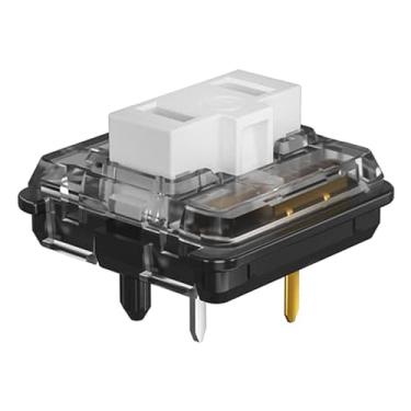 Imagem de Kailh 1350 Interruptores de Teclado Mecânico de Perfil Baixo Branco Chocolate, Interruptor Clicky RGB/SMD (10 peças, Choc White)