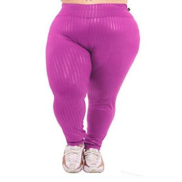 Imagem de Calça Legging Plus Size Cirre 3d Poliéster Confortável-Feminino