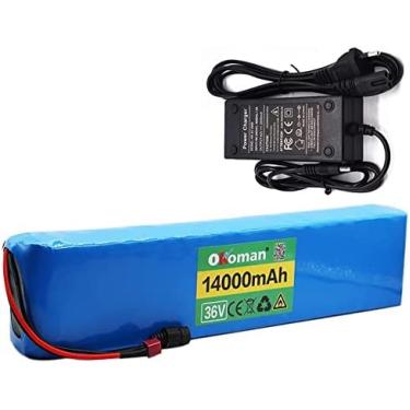 Imagem de 36v bateria de íon de lítio 10s4p 18650 14ah bateria 500w bateria de alta potência 42v 14000mah ebike bicicleta elétrica bms + carregador 42v