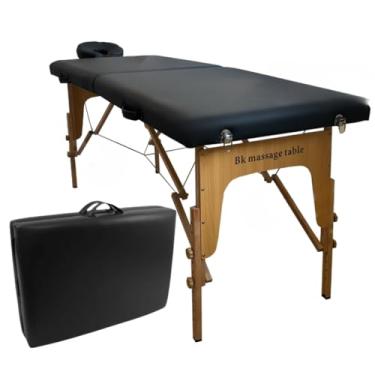 Imagem de MACA PRETA PORTÁTIL BK COM REGULAGEM DE ALTURA E ENCOSTO DE CABEÇA - 65CM