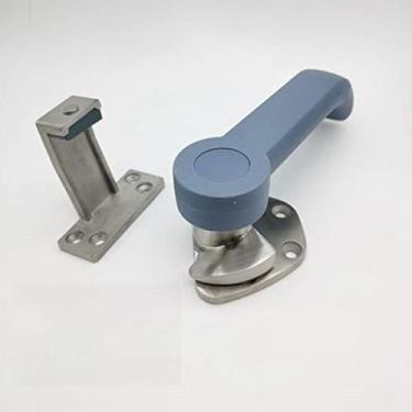 Imagem de Maçaneta da porta de aço inoxidável Maçaneta do armário para vaporização de frutos do mar Fivela Hardware Forno com fechadura para porta de armazenamento a frio, ESQUERDA ABERTA, H