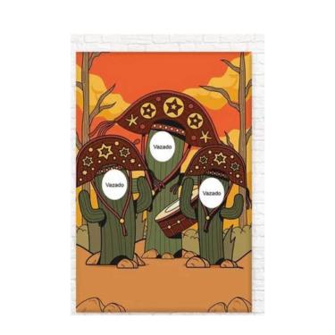 Imagem de Painel Decorativo Vazado Festa junina cactos