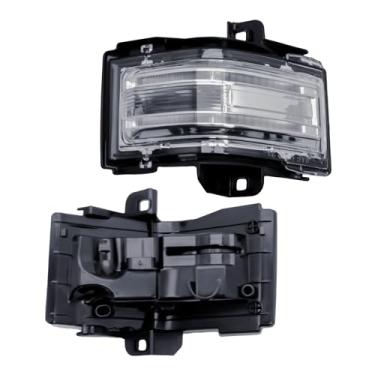 Imagem de Espelho de reboque de porta lateral esquerda do passageiro de substituição indicador de luz de seta para Ford F-150 F 250 F350 F-450 F550 de 2015 a 2024