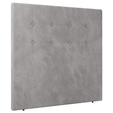 Imagem de Cabeceira Cama Box Casal King Size Luana 193cm Veludo Prata