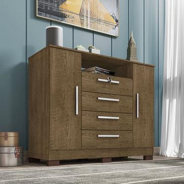 Imagem de Cômoda Rack Viena 2 Portas 4 Gavetas I01 - Clique Chique Móveis