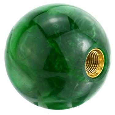 Imagem de Lunsom Botão de câmbio redondo, alavanca de câmbio de marchas em forma de bola alavanca de mudança de cabeça bola alavanca de carro se encaixa na maioria dos veículos de transmissão manual automática