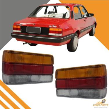 Imagem de Par Lanterna Traseira Chevette 1987 A 1993 Tricolor - JCV