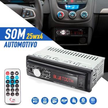 Imagem de Rádio Automotivo 1 Din Fiat 500 2013 2014 2015 2016 Bluetooth USB Aten