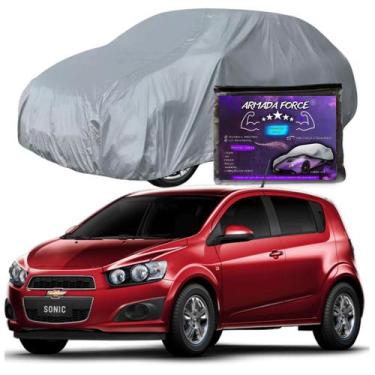 Imagem de Capa De Cobrir Carro Sonic Hatch Sem Forro Impermeável Armada Force - 