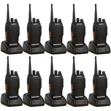 Imagem de Kit 10 Unidades Radio Comunicador Walk Talk Baofeng Bf-777s + Fone De 