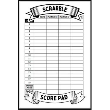 Imagem de Scrabble Score Pad: scrabble game score sheets