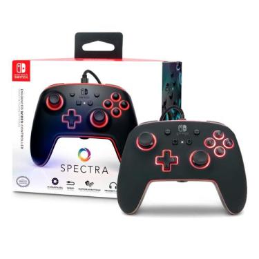 Imagem de Controle Nintendo Switch Enhanced Power A Spectra LED Com Fio
