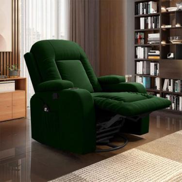 Imagem de Poltrona do Papai Reclinável Giratória e Balanço Sala de Cinema Crihs 