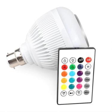 Imagem de Lâmpada Caixa De Som Bluetooth Luz Led Rgb Controle Remoto - Getit Wel
