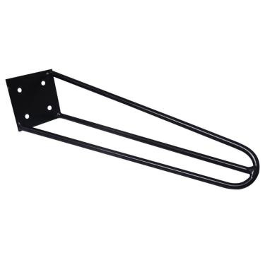 Imagem de Kit 6 Pés De Metal 30 Cm Mesa De Canto Rack E Puffs Preto