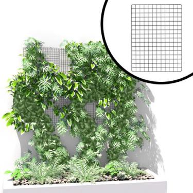 Imagem de Kit Tela Aramada 60x80 Preto para Jardim Horta Vertical de Parede - IG