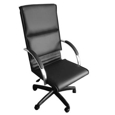 Imagem de Cadeira Giratória Escritório Boss Presidente Preta Relax Base Preta c/