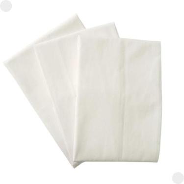 Imagem de Kit 2 Fronha Berço Bebê 100% algodão travesseiro Branca  - Teciclean B