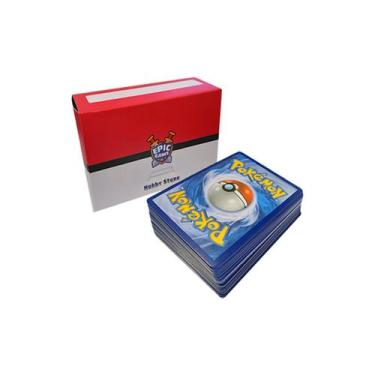 Imagem de Pack 100 Cartas Pokemon Com Pikachu Charmander Squirtle e Bulbasaur - 