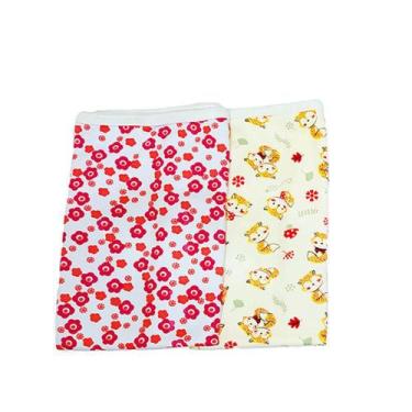 Imagem de Kit 2 Cueiro Manta Bebê Estampado Flanelado Canela Menina - Koala Baby