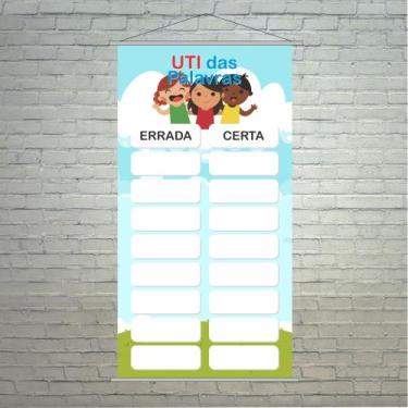 Imagem de Banner Escolar Pedagógico UTI das palavras 120x65 - Plinplin