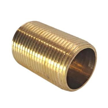 Imagem de Niple Corrido Resistente Latão Rosca 3/4 Amarelo - Metais Rei, amarelo