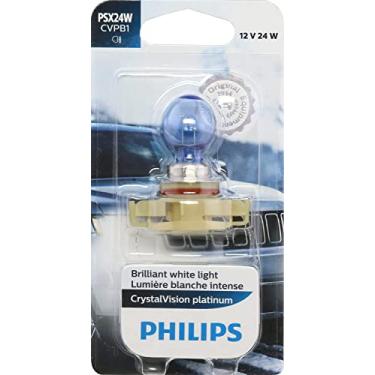 Imagem de Philips Automotive Lighting Lâmpada de farol PSX24W CrystalVision Platinum Upgrade automotivo de substituição branca brilhante com até 60% mais visão, serve em posições selecionadas de farol alto