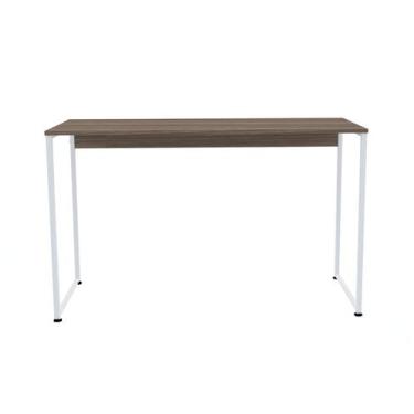 Imagem de Mesa home office walnut branco - MOVEIS VITORINO
