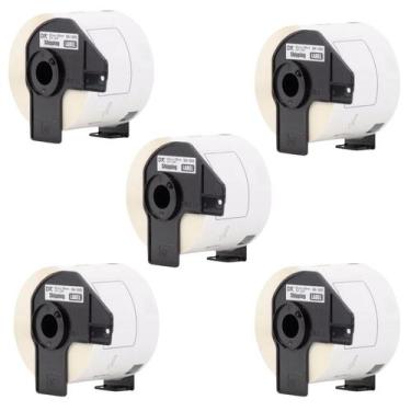 Imagem de 5 ROLOS Etiqueta Compativel Uso Brother Dk-1202 Com Suporte - Masterpr