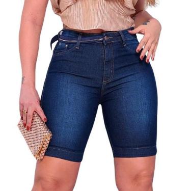 Imagem de Bermuda Feminina Sarja Meia Coxa Casual Confortável - Patria Brasil Je