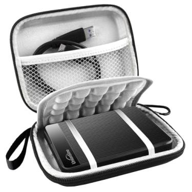 Imagem de Lacdo Disco Rígido Caixa de Transporte para UnionSine Ultra Slim Disco Rígido Externo Portátil 1TB 2TB 4TB 5TB 750GB 500GB 320GB 250GB USB 3.0 2.5" HDD EVA Bolsa de Viagem Resistente ao Choces, Preto
