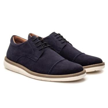 Imagem de Sapato Oxford Camurça Masculino Ingles Brogue Sola Costurada Confortav
