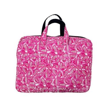 Imagem de A K DESIGNS Bolsa para laptop com impressão geométrica vermelha e azul para MacBook de 13 a 15 POLEGADAS, Rosa - Jelly Fish, compatible with 13 to 15 inches laptops